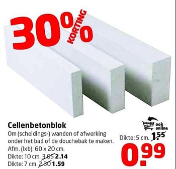 Aanbiedingen Cellenbetonblok - Huismerk - Formido - Geldig van 14/07/2014 tot 21/07/2014 bij Formido