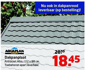 Aanbiedingen Dakpanplaat - Aquaplan - Geldig van 14/07/2014 tot 21/07/2014 bij Formido