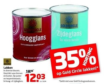 Aanbiedingen Lakken - Gold circle - Geldig van 14/07/2014 tot 21/07/2014 bij Formido