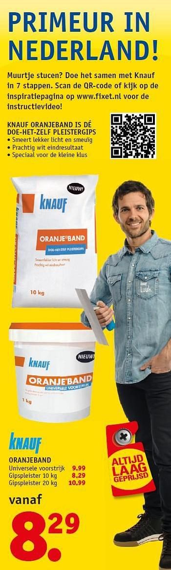 Aanbiedingen Oranjeband - Knauf - Geldig van 14/07/2014 tot 21/07/2014 bij Fixet