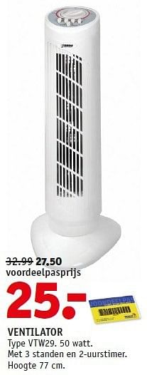 Aanbiedingen Eurom ventilator vtw29 - Eurom - Geldig van 14/07/2014 tot 21/07/2014 bij Fixet