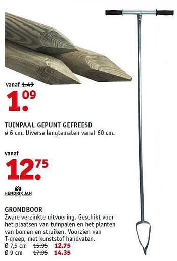 Aanbiedingen Tuinpaal gepunt gefreesd - Huismerk - Fixet - Geldig van 14/07/2014 tot 21/07/2014 bij Fixet