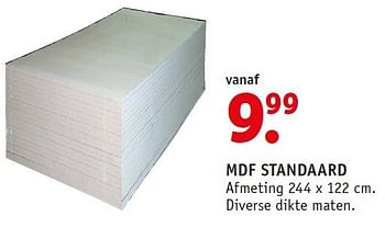 Aanbiedingen Mdf standaard - Huismerk - Fixet - Geldig van 14/07/2014 tot 21/07/2014 bij Fixet