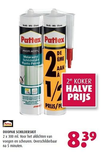 Aanbiedingen Duopak schilderskit - Pattex - Geldig van 14/07/2014 tot 21/07/2014 bij Hubo