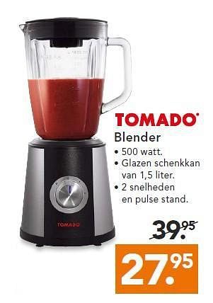 Aanbiedingen Tomado blender - Tomado - Geldig van 14/07/2014 tot 23/07/2014 bij Blokker