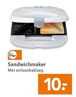 Aanbiedingen Sandwichmaker - Best budget - Geldig van 14/07/2014 tot 23/07/2014 bij Blokker