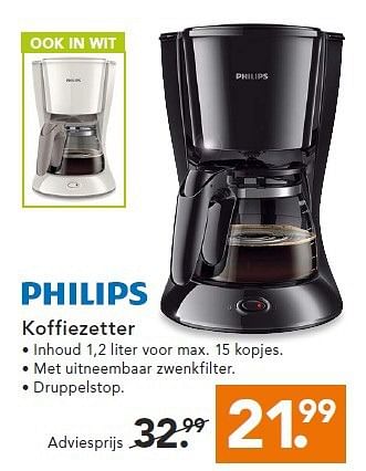 Aanbiedingen Philips koffiezetter - Philips - Geldig van 14/07/2014 tot 23/07/2014 bij Blokker