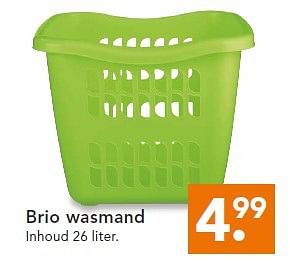 Aanbiedingen Brio wasmand - Huismerk - Blokker - Geldig van 14/07/2014 tot 23/07/2014 bij Blokker