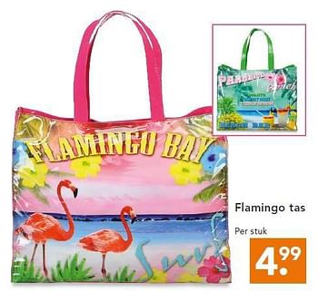 Aanbiedingen Flamingo tas - Huismerk - Blokker - Geldig van 14/07/2014 tot 23/07/2014 bij Blokker