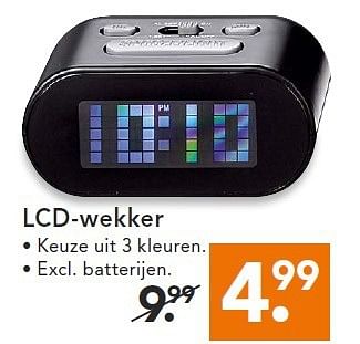 Aanbiedingen Lcd-wekker - Huismerk - Blokker - Geldig van 14/07/2014 tot 23/07/2014 bij Blokker