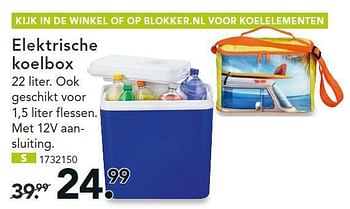 Aanbiedingen Elektrische koelbox - Huismerk - Blokker - Geldig van 14/07/2014 tot 23/07/2014 bij Blokker