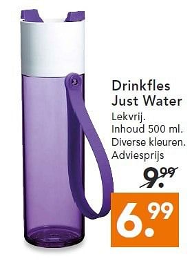 Aanbiedingen Drinkfles just water - Huismerk - Blokker - Geldig van 14/07/2014 tot 23/07/2014 bij Blokker