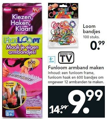 Aanbiedingen Loom bandjes - Huismerk - Blokker - Geldig van 14/07/2014 tot 23/07/2014 bij Blokker