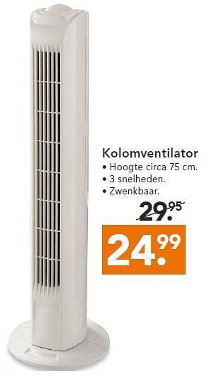 Aanbiedingen Kolomventilator - Huismerk - Blokker - Geldig van 14/07/2014 tot 23/07/2014 bij Blokker