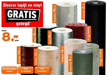 Aanbiedingen Tapijt en vinyl - Huismerk - Kwantum - Geldig van 14/07/2014 tot 27/07/2014 bij Kwantum