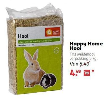Aanbiedingen Happy home hooi - Happy Home - Geldig van 14/07/2014 tot 27/07/2014 bij Pets Place