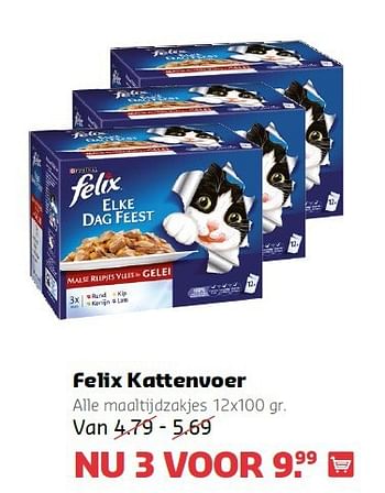 Aanbiedingen Felix kattenvoer alle maaltijdzakjes - Felix - Geldig van 14/07/2014 tot 27/07/2014 bij Pets Place