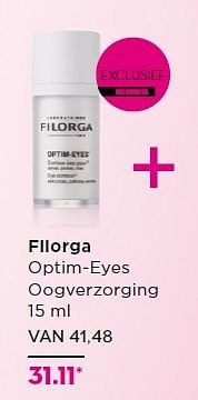 Aanbiedingen Filorga optim-eyes oogverzorging - Filorga - Geldig van 14/07/2014 tot 01/08/2014 bij Ici Paris XL