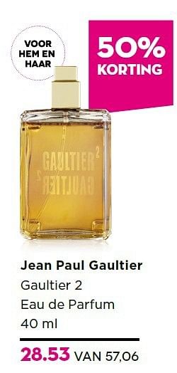 Aanbiedingen Jean paul gaultier gaultier 2 eau de parfum - Jean Paul Gaultier - Geldig van 14/07/2014 tot 01/08/2014 bij Ici Paris XL