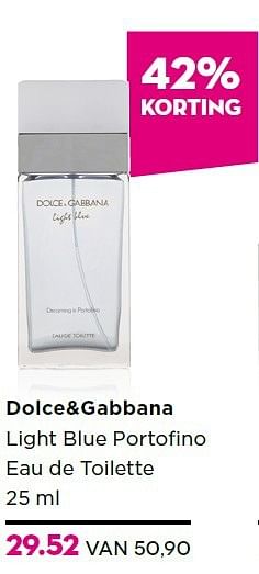 Aanbiedingen Dolce+gabbana light blue portofino eau de toilette - Dolce &amp; Gabbana - Geldig van 14/07/2014 tot 01/08/2014 bij Ici Paris XL