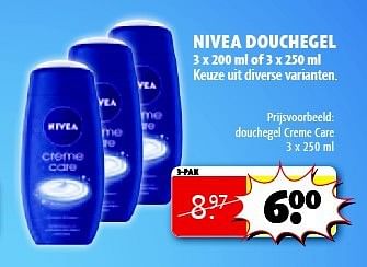 Aanbiedingen Douchegel creme care - Nivea - Geldig van 15/07/2014 tot 20/07/2014 bij Kruidvat