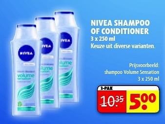 Aanbiedingen Shampoo volume sensation - Nivea - Geldig van 15/07/2014 tot 20/07/2014 bij Kruidvat