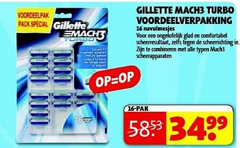 Aanbiedingen Gillette mach3 turbo voordeelverpakking - Gillette - Geldig van 15/07/2014 tot 20/07/2014 bij Kruidvat