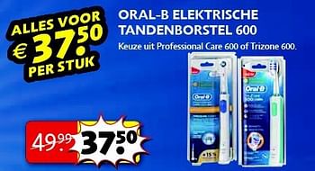 Aanbiedingen Oral-b elektrische tandenborstel 600 - Oral-B - Geldig van 15/07/2014 tot 20/07/2014 bij Kruidvat