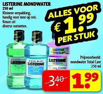 Aanbiedingen Listerine mondwater - Listerine - Geldig van 15/07/2014 tot 20/07/2014 bij Kruidvat