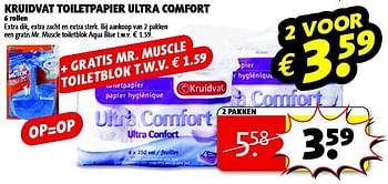 Aanbiedingen Kruidvat toiletpapier ultra comfort - Huismerk - Kruidvat - Geldig van 15/07/2014 tot 20/07/2014 bij Kruidvat