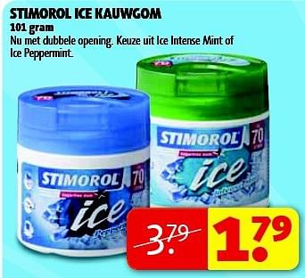 Aanbiedingen Stimorol ice kauwgom - Stimorol - Geldig van 15/07/2014 tot 20/07/2014 bij Kruidvat