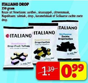 Aanbiedingen Italiano drop - Huismerk - Kruidvat - Geldig van 15/07/2014 tot 20/07/2014 bij Kruidvat