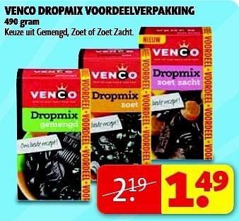 Aanbiedingen Venco dropmix voordeelverpakking - Venco - Geldig van 15/07/2014 tot 20/07/2014 bij Kruidvat
