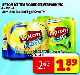 Aanbiedingen Lipton ice tea voordeelverpakking - Lipton - Geldig van 15/07/2014 tot 20/07/2014 bij Kruidvat