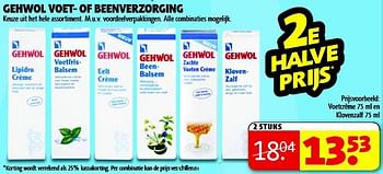 Aanbiedingen Gehwol voet- of beenverzorging - Gehwol - Geldig van 15/07/2014 tot 20/07/2014 bij Kruidvat