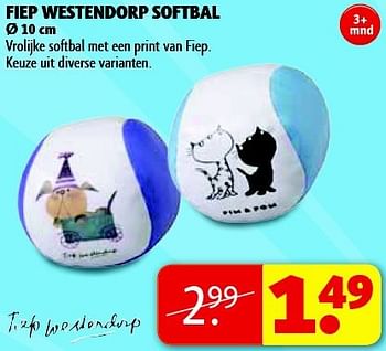 Aanbiedingen Fiep westendorp softbal - Fiep Westerdorp - Geldig van 15/07/2014 tot 20/07/2014 bij Kruidvat