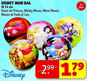 Aanbiedingen Disney mini bal - Disney - Geldig van 15/07/2014 tot 20/07/2014 bij Kruidvat