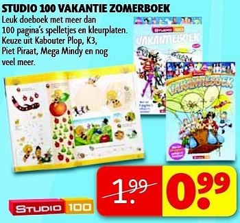 Aanbiedingen Studio 100 vakantie zomerboek - Studio 100 - Geldig van 15/07/2014 tot 20/07/2014 bij Kruidvat