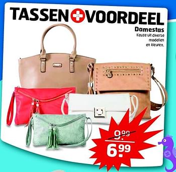 Aanbiedingen Damestas keuze uit diverse modellen en kleuren - Huismerk - Trekpleister - Geldig van 15/07/2014 tot 27/07/2014 bij Trekpleister