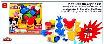 Aanbiedingen Play-doh mickey mouse - Play-Doh - Geldig van 15/07/2014 tot 27/07/2014 bij Trekpleister