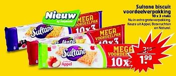 Aanbiedingen Sultana biscuit voordeelverpakking - Sultana - Geldig van 15/07/2014 tot 27/07/2014 bij Trekpleister