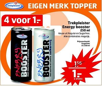 Aanbiedingen Trekpleister energy booster - Huismerk - Trekpleister - Geldig van 15/07/2014 tot 27/07/2014 bij Trekpleister