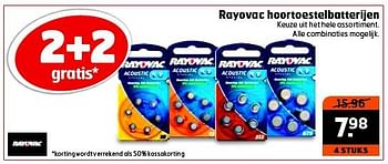 Aanbiedingen Rayovac hoortoestelbatterijen - Rayovac - Geldig van 15/07/2014 tot 27/07/2014 bij Trekpleister