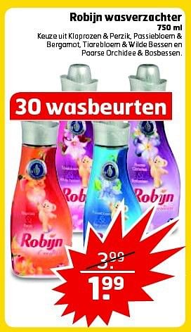 Aanbiedingen Robijn wasverzachter - Robijn - Geldig van 15/07/2014 tot 27/07/2014 bij Trekpleister