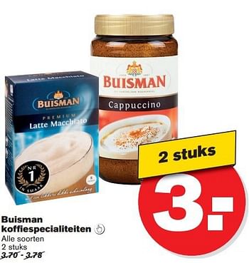 Aanbiedingen Buisman koffiespecialiteiten - Buisman - Geldig van 16/07/2014 tot 22/07/2014 bij Hoogvliet