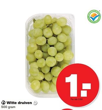 Aanbiedingen Witte druiven - Huismerk - Hoogvliet - Geldig van 16/07/2014 tot 22/07/2014 bij Hoogvliet
