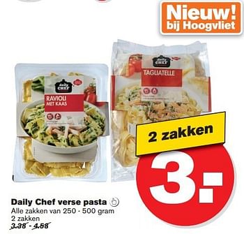 Aanbiedingen Daily chef verse pasta - Daily chef - Geldig van 16/07/2014 tot 22/07/2014 bij Hoogvliet