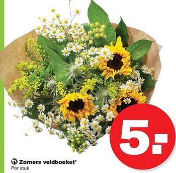 Aanbiedingen Zomers veldboeket - Huismerk - Hoogvliet - Geldig van 16/07/2014 tot 22/07/2014 bij Hoogvliet