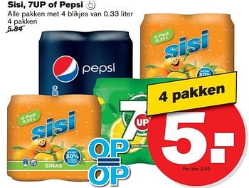Aanbiedingen Sisi, 7up of pepsi - Pepsi - Geldig van 16/07/2014 tot 22/07/2014 bij Hoogvliet