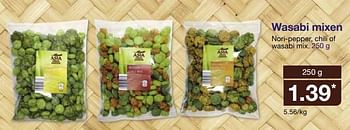 Aanbiedingen Wasabi mixen nori-pepper, chili of wasabi mix - Asia Green Garden - Geldig van 16/07/2014 tot 22/07/2014 bij Aldi